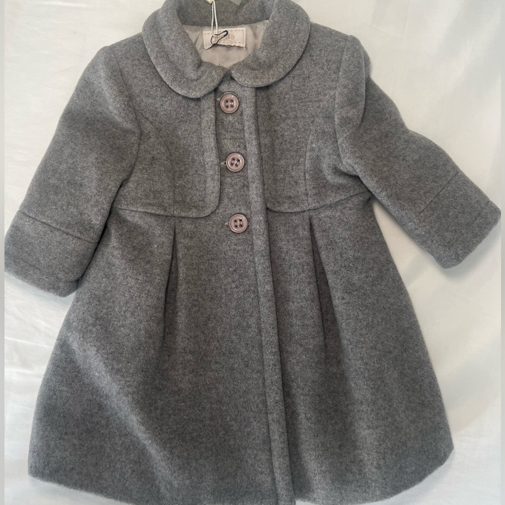 ALETTA Baby / Girl Wool Coat Grey 6-9M